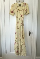 Reformation Yellow Floral Wrap Dress XS Good Condition (See Description)