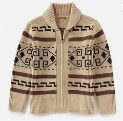 Mens Sweater Big Lebowski Cardigan Knit Jeffery Zip Up Adult New Movie Costume