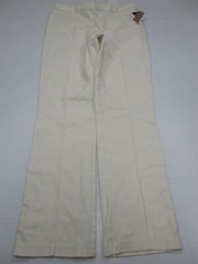 new I.E. Pants Women’s Size 8 Natural Blend Cotton Pleated White
