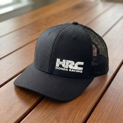 HRC Honda Racing Embroidered Trucker Hat Black Mesh Baseball Cap