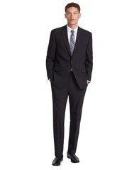 Perry Ellis Portfolio Mens Modern fit 2 Piece Suit 40 R Pants 33 / 32 Black